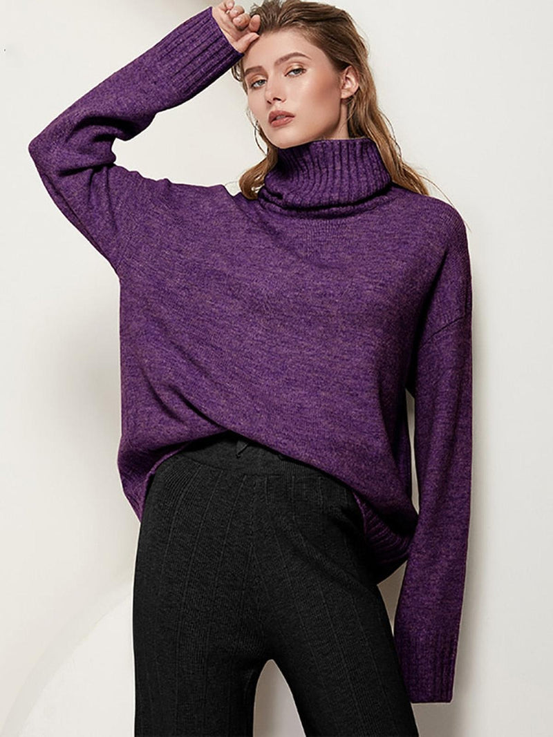 Women&#39;s Turtleneck Sweater Regular Fit