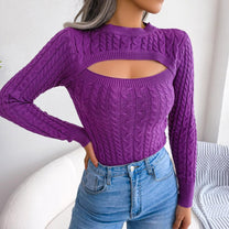 Women&#39;s Twist Design Pullover Sweater