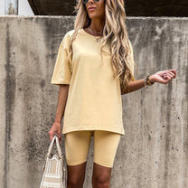 Women&#39;s Two-Piece Lounge Set With Elastic Waistband