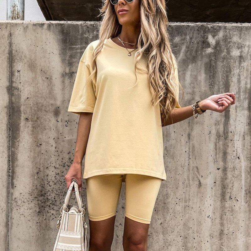 Women&#39;s Two-Piece Lounge Set With Elastic Waistband