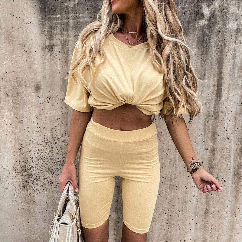 Women&#39;s Two-Piece Lounge Set With Elastic Waistband