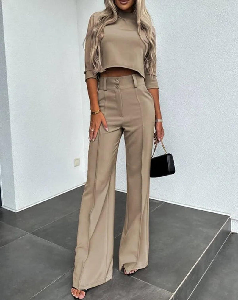 Women&#39;s Two-Piece Slim Fit Casual Set