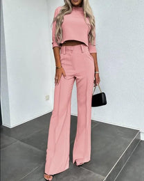 Women&#39;s Two-Piece Slim Fit Casual Set