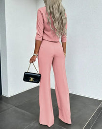Women&#39;s Two-Piece Slim Fit Casual Set