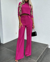 Women&#39;s Two-Piece Slim Fit Casual Set