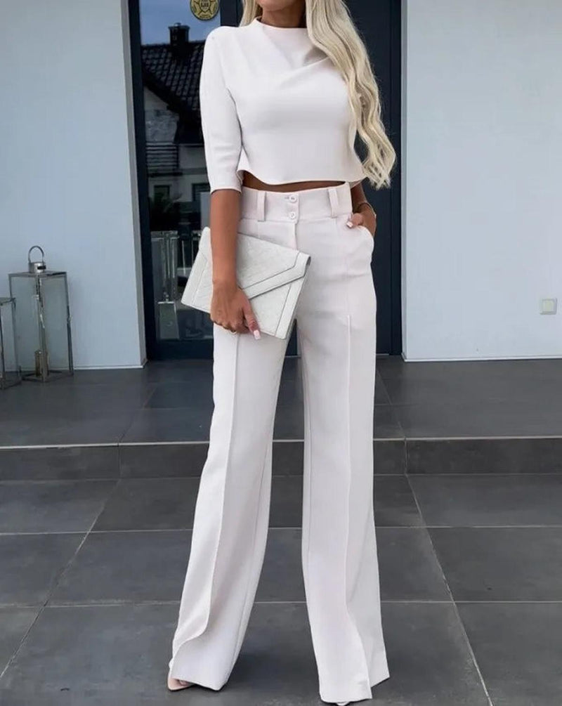 Women&#39;s Two-Piece Slim Fit Casual Set