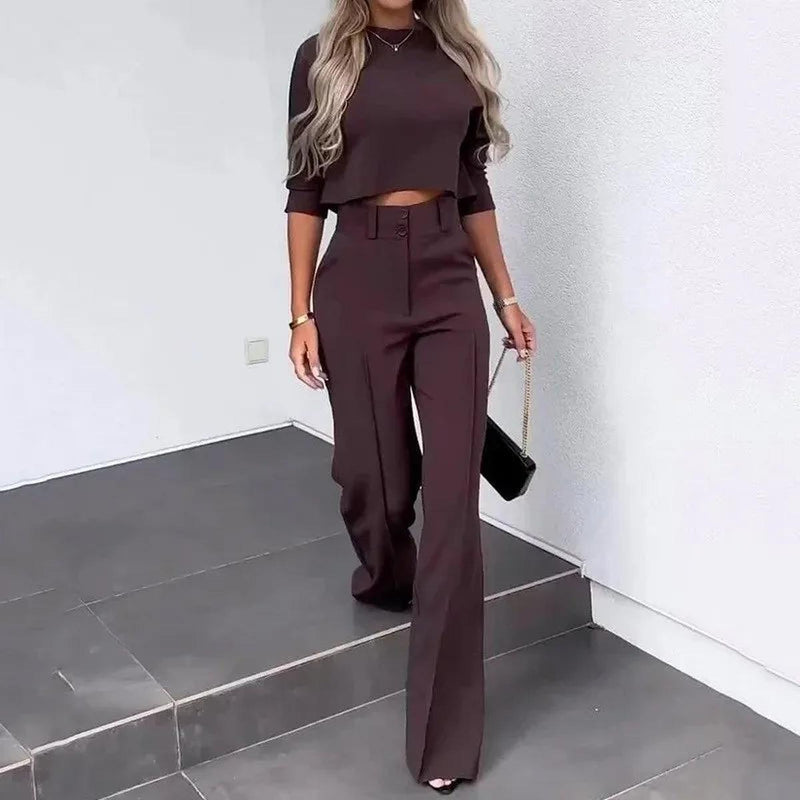 Women&#39;s Two-Piece Slim Fit Casual Set