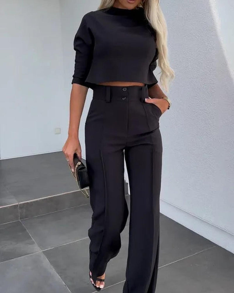 Women&#39;s Two-Piece Slim Fit Casual Set