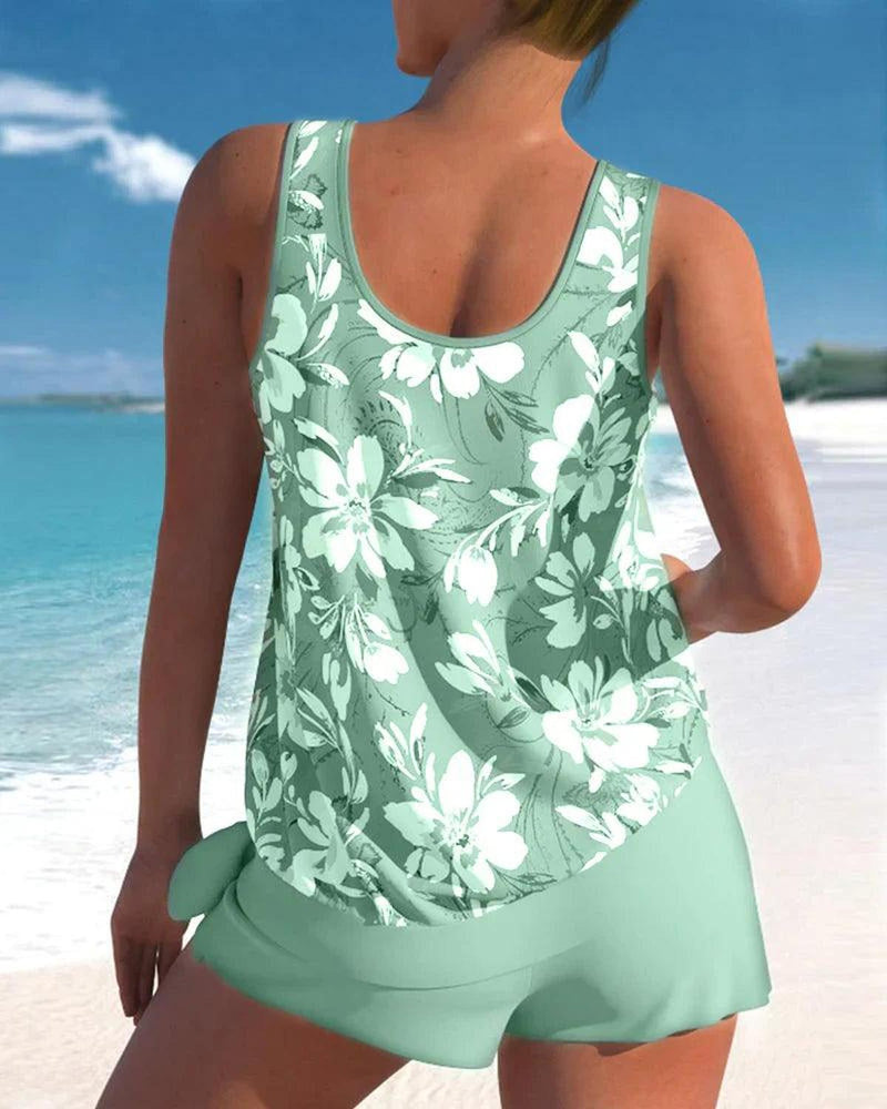 Women&#39;s Two-Piece Tankini Swimsuit Set