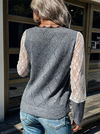Women&#39;s V-Neck Pullover Sweater