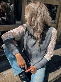 Women&#39;s V-Neck Pullover Sweater