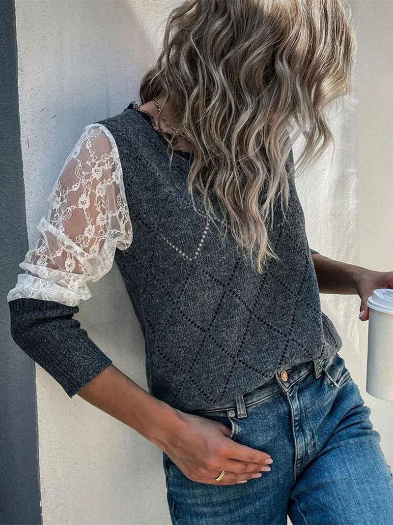 Women&#39;s V-Neck Pullover Sweater