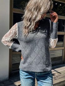 Women&#39;s V-Neck Pullover Sweater