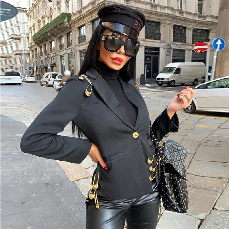 Women&#39;s V-Neck Spring Coat Tailored Fit