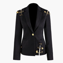 Women&#39;s V-Neck Spring Coat Tailored Fit