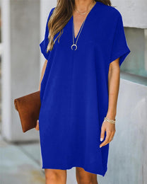 Women&#39;s V-Neck Summer Dress Form-Fitting Elegant Style