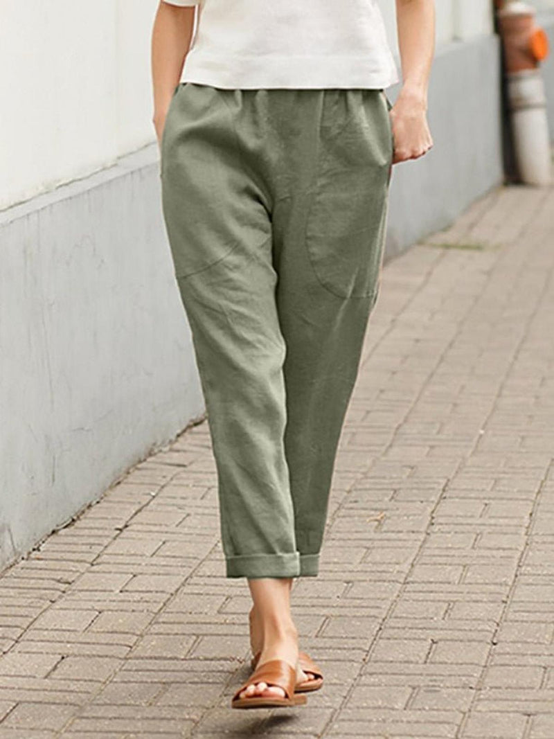 Women&#39;s Versatile Soft Linen Blend Pants