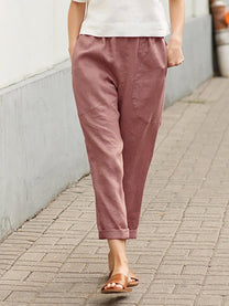 Women&#39;s Versatile Soft Linen Blend Pants