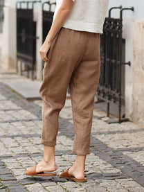 Women&#39;s Versatile Soft Linen Blend Pants