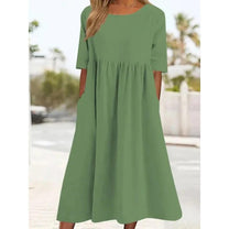 Women&#39;s Versatile Spring Dress With Pockets