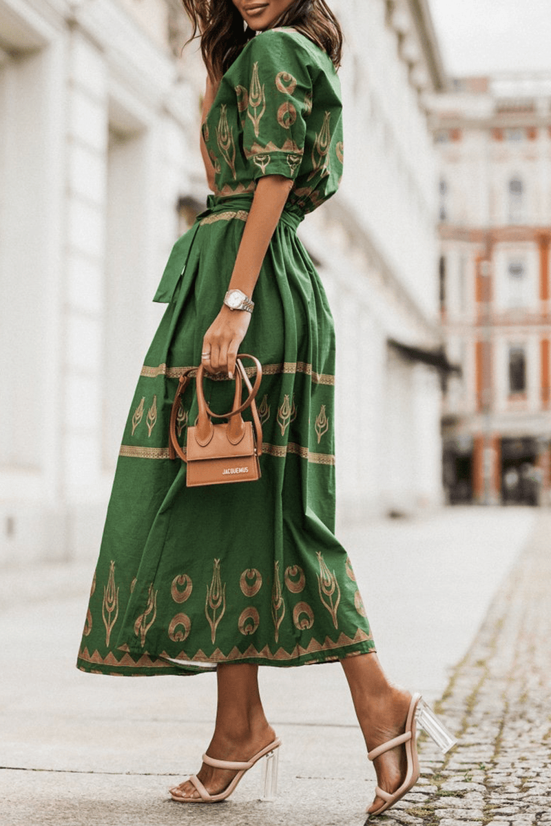 Women&#39;s Vintage A-Line Cotton Dress