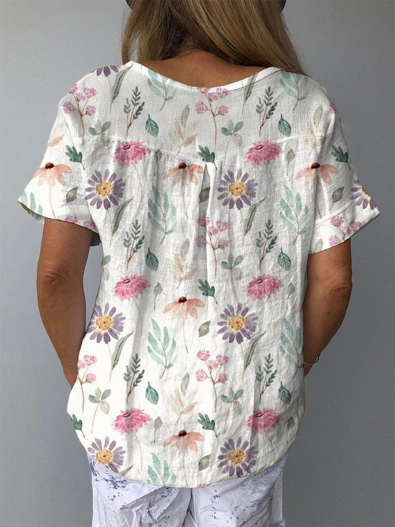 Women&#39;s Vintage Floral Print Shirt