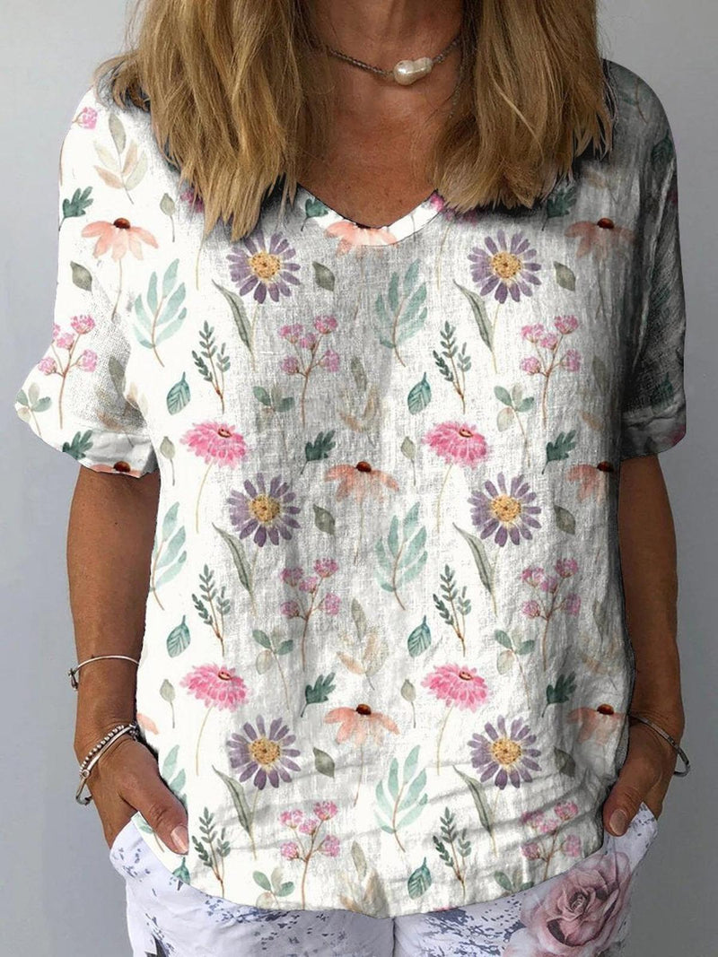 Women&#39;s Vintage Floral Print Shirt