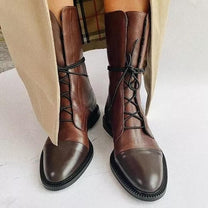 Women&#39;s Vintage Heeled Ankle Boots Eco-Leather