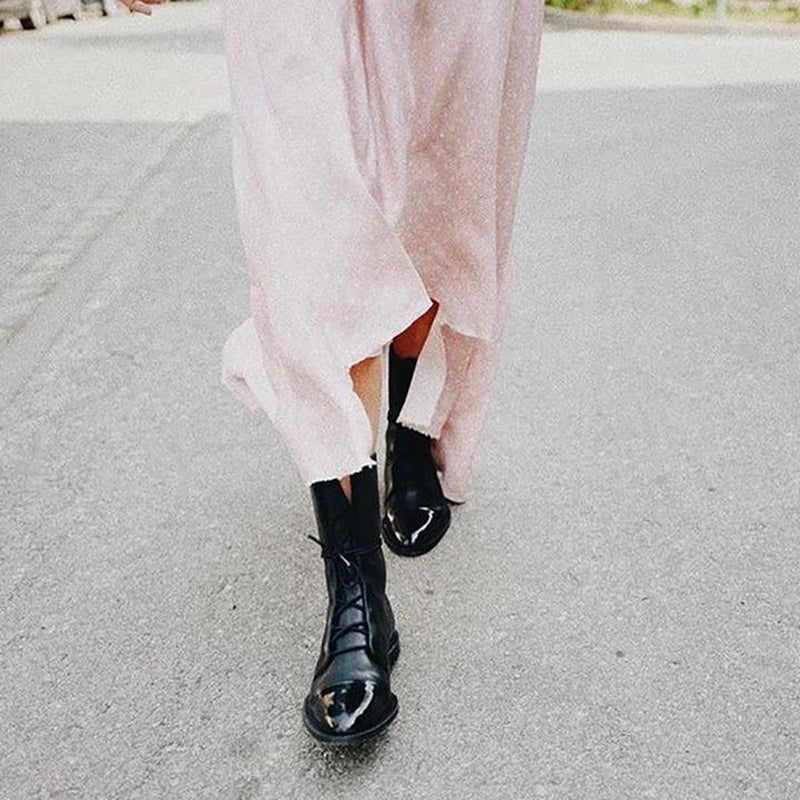 Women&#39;s Vintage Heeled Ankle Boots Eco-Leather