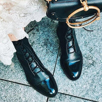 Women&#39;s Vintage Heeled Ankle Boots Eco-Leather