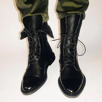 Women&#39;s Vintage Heeled Ankle Boots Eco-Leather