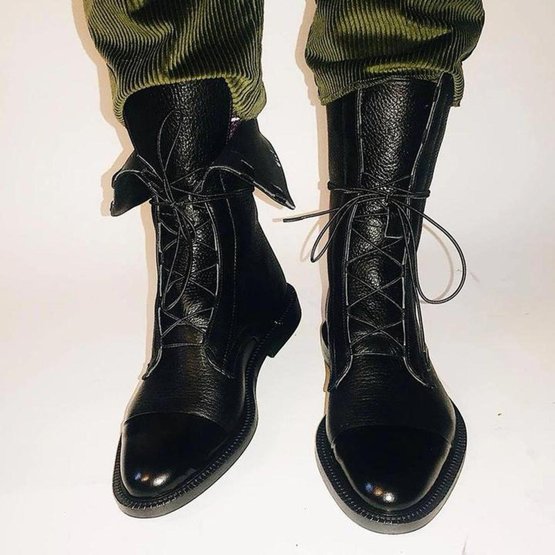 Women&#39;s Vintage Heeled Ankle Boots Eco-Leather