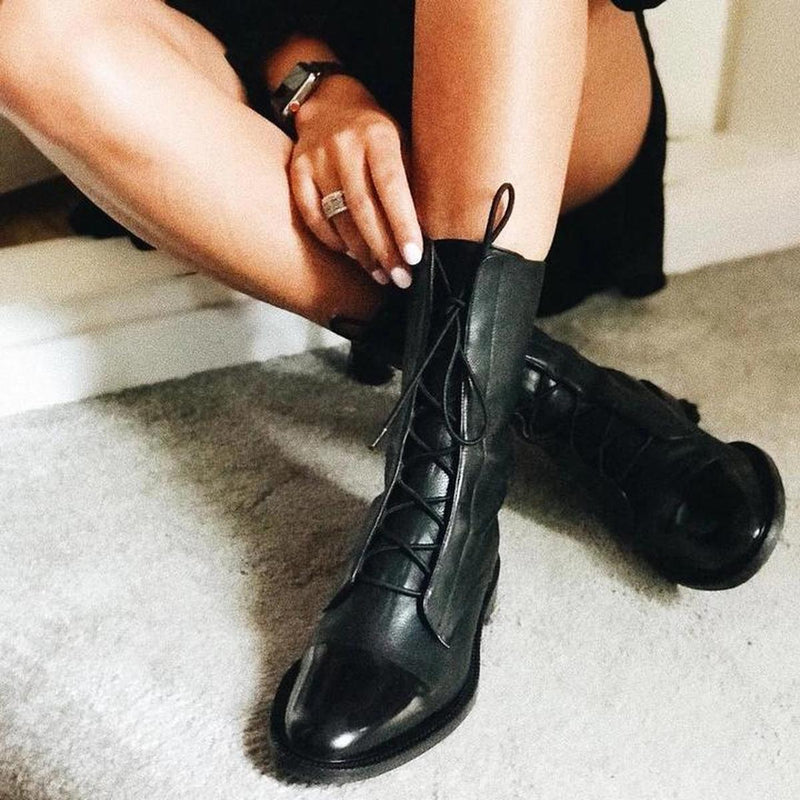 Women&#39;s Vintage Heeled Ankle Boots Eco-Leather