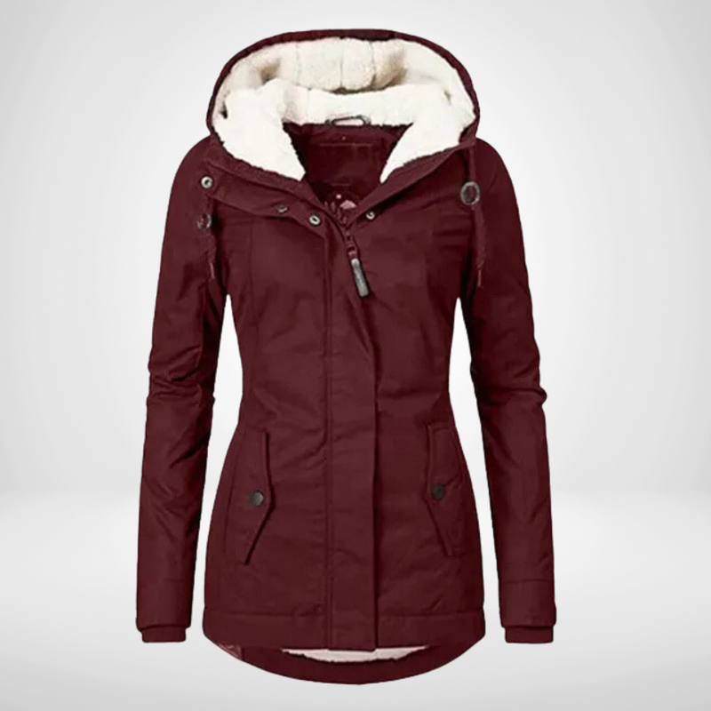 Women&#39;s Warm Parka Coat With Hood For Winter