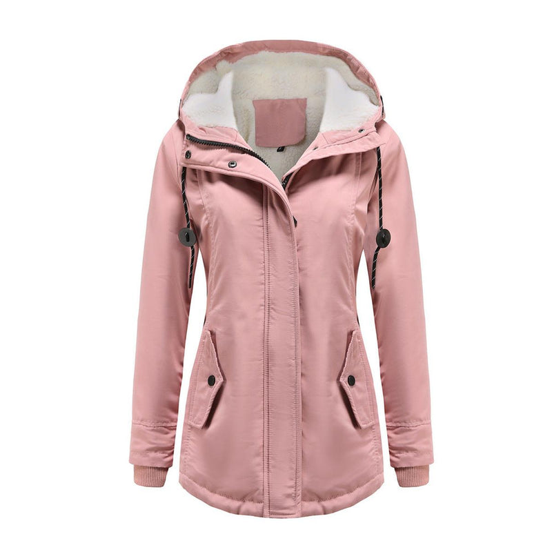 Women&#39;s Warm Parka Coat With Hood For Winter