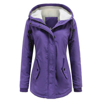 Women&#39;s Warm Parka Coat With Hood For Winter