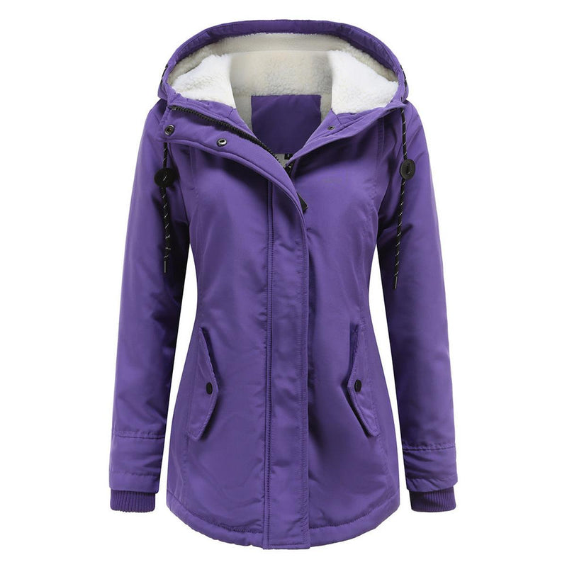 Women&#39;s Warm Parka Coat With Hood For Winter
