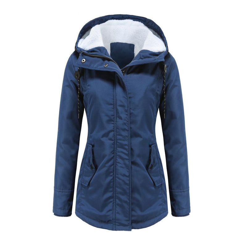 Women&#39;s Warm Parka Coat With Hood For Winter