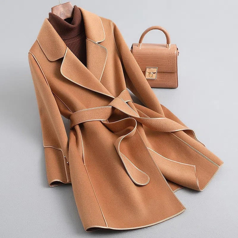 Women&#39;s Warm Wool Long Overcoat