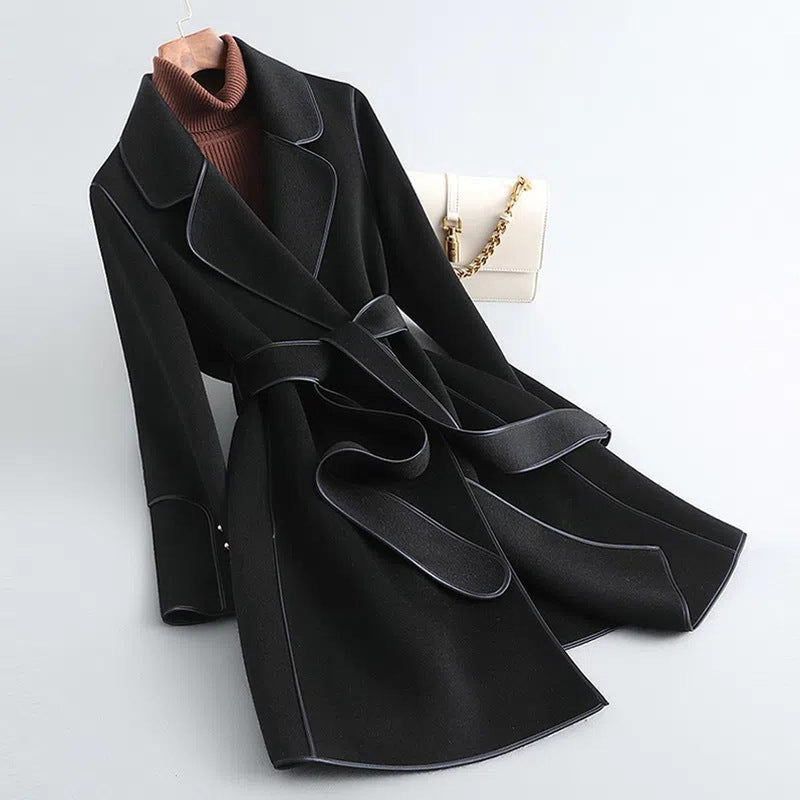 Women&#39;s Warm Wool Long Overcoat