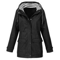 Women&#39;s Water-Repellent Raincoat With Adjustable Hood