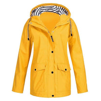 Women&#39;s Water-Repellent Raincoat With Adjustable Hood