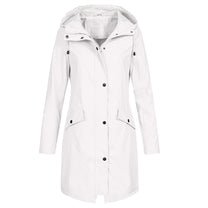 Women&#39;s Water-Repellent Windproof Raincoat With Adjustable Hood