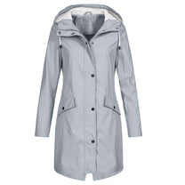 Women&#39;s Water-Repellent Windproof Raincoat With Adjustable Hood