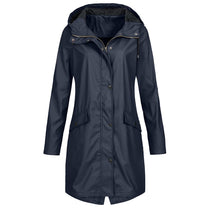 Women&#39;s Water-Repellent Windproof Raincoat With Adjustable Hood