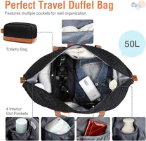 Women&#39;s Waterproof 4-in-1 Weekend Travel Duffel Bag With Shoe Compartment And Toiletry Bag