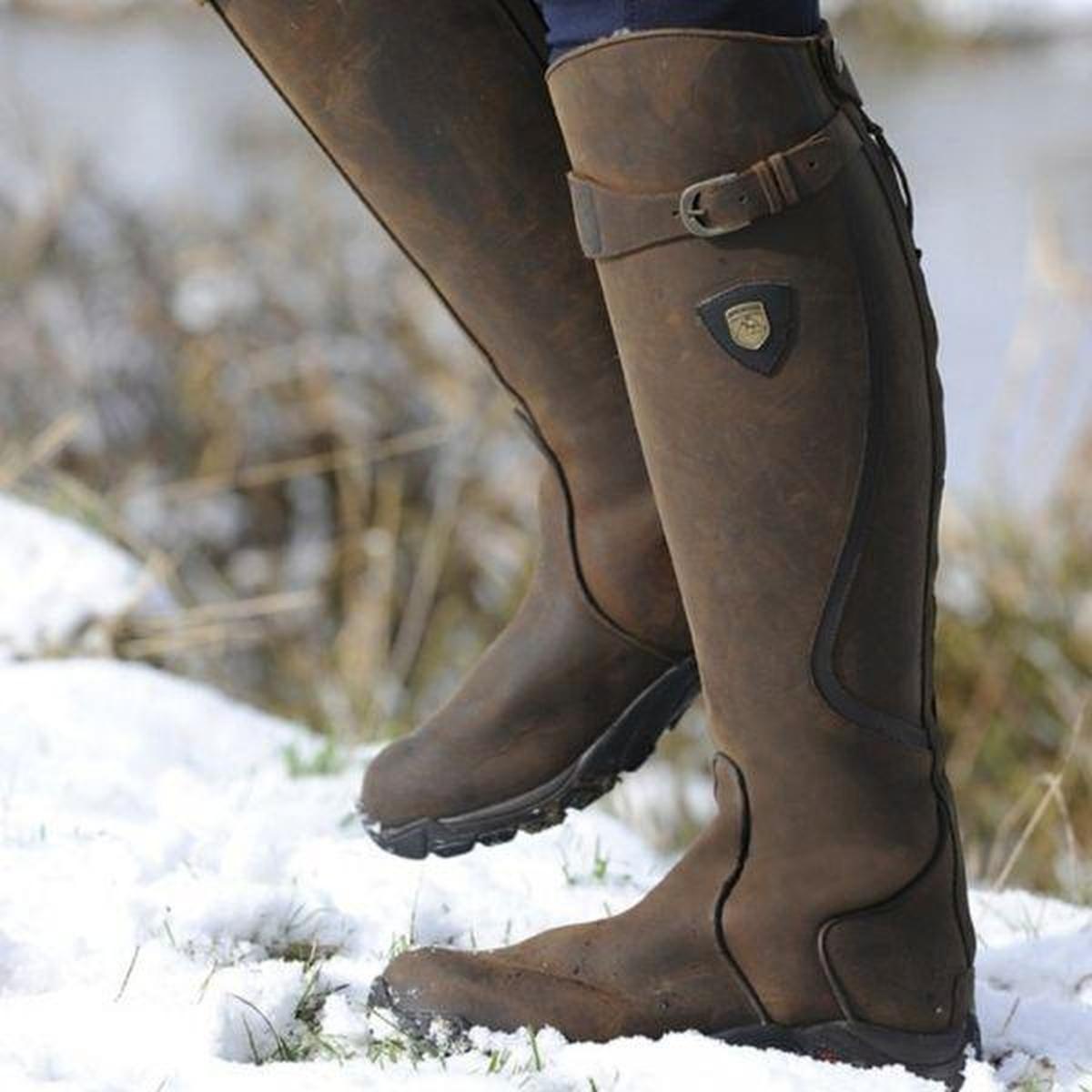 Women&#39;s Waterproof Leather Winter Riding Boots