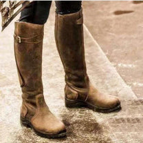 Women&#39;s Waterproof Leather Winter Riding Boots