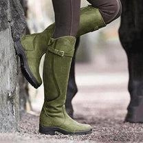Women&#39;s Waterproof Leather Winter Riding Boots