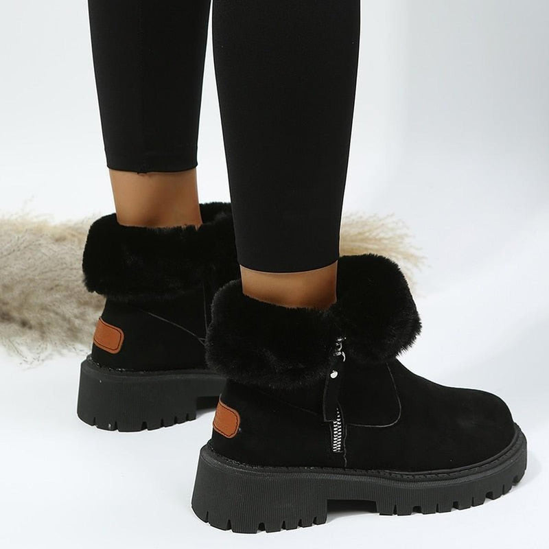 Women&#39;s Waterproof Winter Boots With Fur Lining